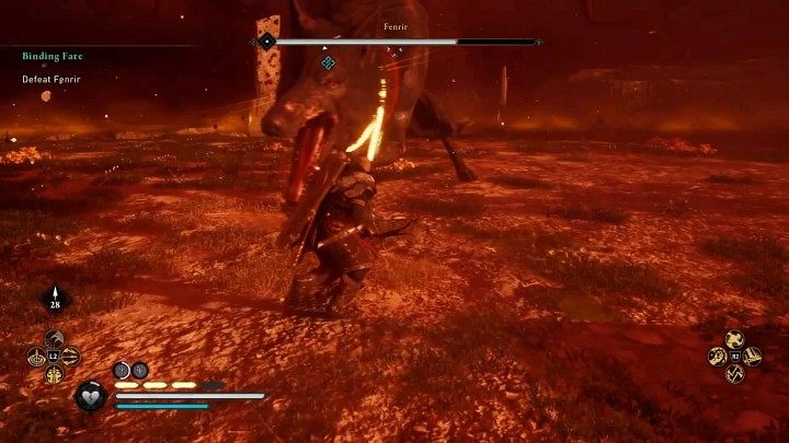 Pomimo swoich olbrzymich rozmiarów Fenrir potrafi szybko zaszarżować na przeciwnika - Assassins Creed Valhalla: Okowy losu/Binding Fate - solucja, opis przejścia - Assassins Creed Valhalla - poradnik do gry