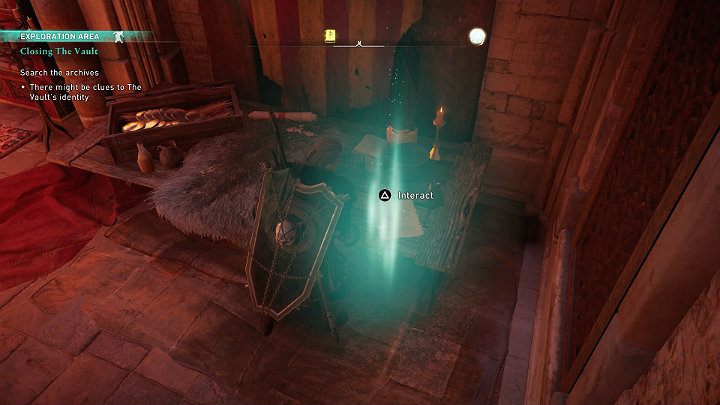 Interesujący list oznaczony pieczęcią rady znajdziesz w rogu pomieszczenia - Assassins Creed Valhalla: Skarbnik w opałach/Closing the Vault - solucja - Assassins Creed Valhalla - poradnik do gry