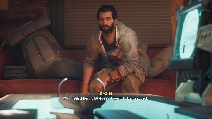 Basim dołącza do grupy naukowców, Shauna i Rebeki i Gracz może nawet przejąć nad nim kontrolę, co może sugerować, że w następnie grze z Seri Assassins Creed to właśnie Basim może odegrać kluczową rolę - Assassins Creed Valhalla: Czasy współczesne - zakończenie - Assassins Creed Valhalla - poradnik do gry