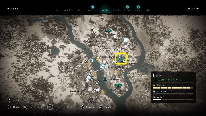 W miejscu zaznaczonym na powyższym obrazku spotkasz krzyczącego i żalącego się mężczyznę - Assassins Creed Valhalla: Srebrnowłosy zrzęda/Silver Wind Elder - solucja - Assassins Creed Valhalla - poradnik do gry