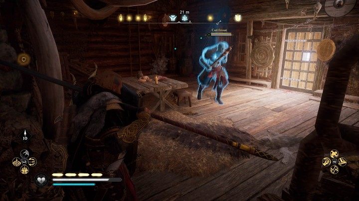 Po chwili łowca zbiegnie ze schodów i dojdzie do walki - Assassins Creed Valhalla: Głos z zaświatów (Jotunheim)/The Puppeteer - solucja - Assassins Creed Valhalla - poradnik do gry