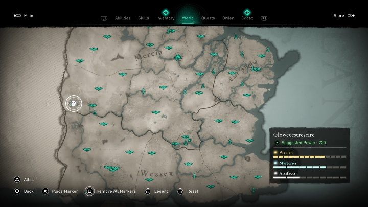Tę maskę znajdziesz w zachodniej części regionu - Assassins Creed Valhalla: Rzymski artefakt - Glowecestrescire, sekrety, lokacje - Assassins Creed Valhalla - poradnik do gry