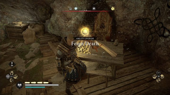 Musisz po prostu wejść do jaskini i wbiec pod czarny sztandar, tam czeka na Ciebie księga, która leży na drewnianym stole - Assassins Creed Valhalla: Zdolności - Glowecestrescire, sekrety, lokacje - Assassins Creed Valhalla - poradnik do gry