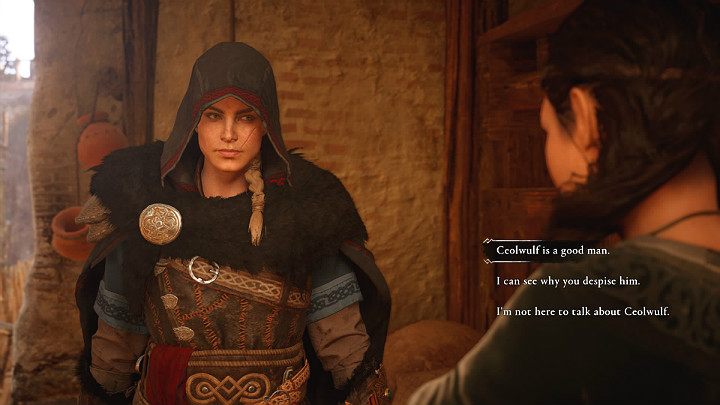 W trakcie rozmowy z Aethelswith będziesz musiał kilkukrotnie wybierać odpowiednie opcje dialogowe - Assassins Creed Valhalla: Przechylenie szali/Tilting the Balance - solucja - Assassins Creed Valhalla - poradnik do gry