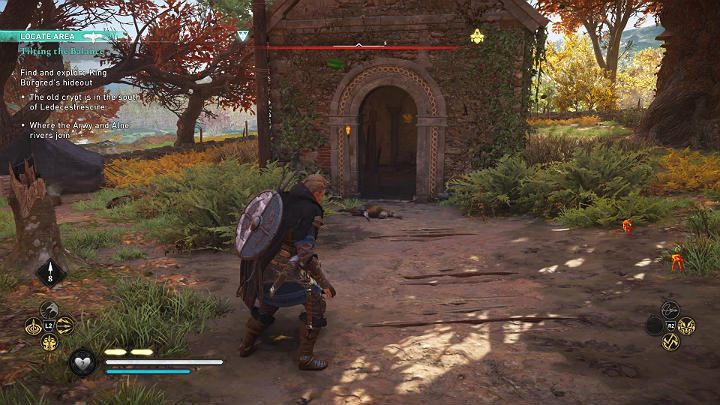 Jedno z wejść do kryjówki Burgreda znajduje się nieco na uboczu - Assassins Creed Valhalla: Przechylenie szali/Tilting the Balance - solucja - Assassins Creed Valhalla - poradnik do gry