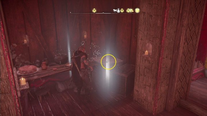 Aby się do niej dostać musisz wejść do budynku, przeskoczyć przez półkę, a następnie rozbić drewniane skrzynie leżące we wnęce - Assassins Creed Valhalla: Wyposażenie - Jorvik, sekrety, lokacje - Assassins Creed Valhalla - poradnik do gry