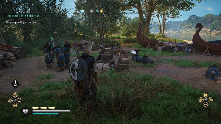 Udaj się do obozu nad rzeką, by porozmawiać z Normańskimi wojownikami - Assassins Creed Valhalla: Kto pociąga za sznurki - solucja, opis przejścia - Assassins Creed Valhalla - poradnik do gry