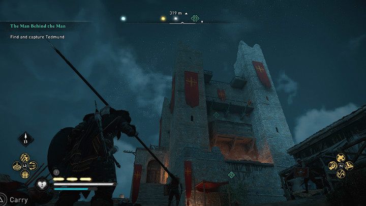 Tedmund ukrywa się w głównej wieży, na samej górze - Assassins Creed Valhalla: Kto pociąga za sznurki - solucja, opis przejścia - Assassins Creed Valhalla - poradnik do gry