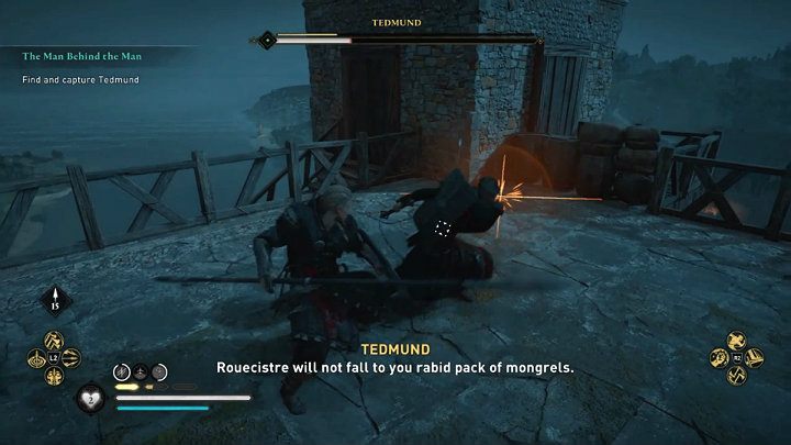 Tedmund nie jest wymagającym przeciwnikiem i nie dysponuje żadnymi poważnymi atakami - Assassins Creed Valhalla: Kto pociąga za sznurki - solucja, opis przejścia - Assassins Creed Valhalla - poradnik do gry