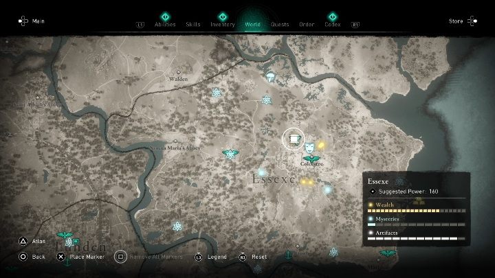 Tę zdolność otrzymasz idąc na zachód od miasta Colcestre - Assassins Creed Valhalla: Zdolności - Essexe, sekrety, lokacje - Assassins Creed Valhalla - poradnik do gry