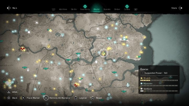 W południowej części mapy znajdziesz tarczę schowaną w jaskini pod mostem - Assassins Creed Valhalla: Wyposażenie - Essexe, sekrety, lokacje - Assassins Creed Valhalla - poradnik do gry