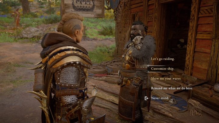 Jeśli zdobędziesz wystarczającą ilość towaru udaj się do Vagna i wybierz opcję zmodyfikuję łódź (customize ship) - Assassins Creed Valhalla Rzeczne Najazdy: Jak zwiększyć limit ładunku? - Assassins Creed Valhalla - poradnik do gry