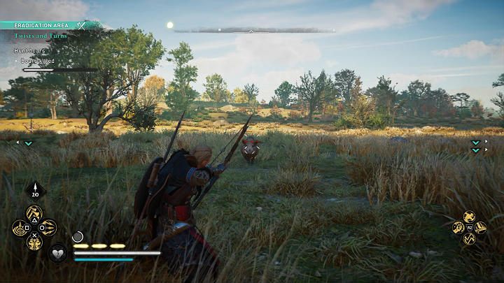 Teraz musisz zapolować i zabić 5 dzików, by zapełnić pasek postępu misji na 100% - Assassins Creed Valhalla: Zwroty akcji/Twists and Turns - solucja - Assassins Creed Valhalla - poradnik do gry