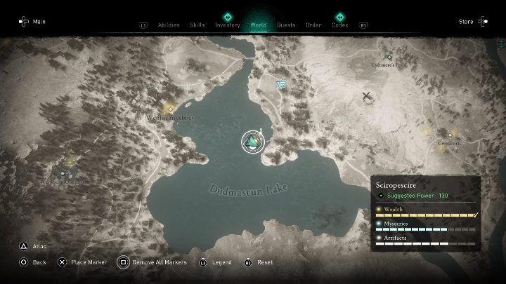 Maskę znajdziesz w jeziorze Dudmaston - Assassins Creed Valhalla: Rzymski artefakt - Sciropescire, sekrety, lokacje - Assassins Creed Valhalla - poradnik do gry