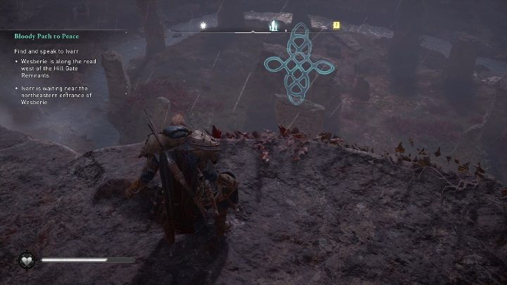 Aby odnaleźć prawidłowy wejdź na okoliczne skały i spójrz z góry na poniższy teren - Assassins Creed Valhalla: Głazy - Sciropescire, sekrety, lokacje - Assassins Creed Valhalla - poradnik do gry