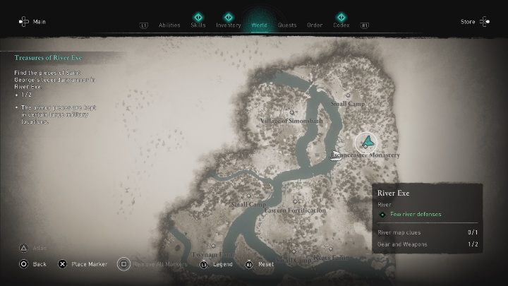 Obóz: Klasztor Escanceaster (Escanceaster Monastery) - Assassins Creed Valhalla: Tropy map rzecznych - lista, Rzeczne Najazdy - Assassins Creed Valhalla - poradnik do gry