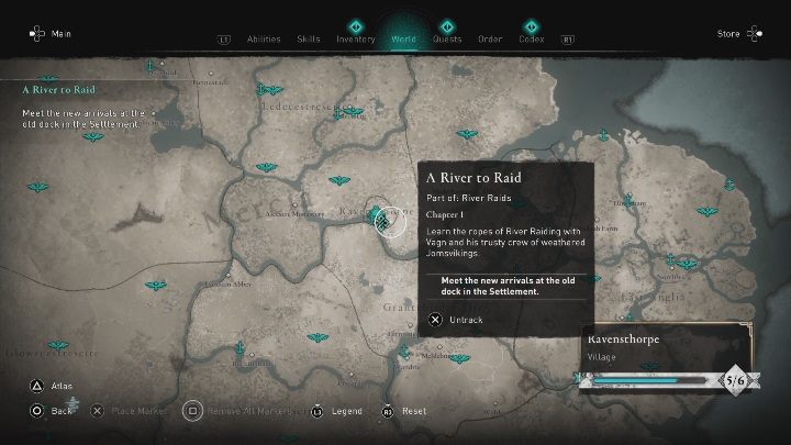 Start misji: główna osada - Assassins Creed Valhalla: Rzeka do najechania - solucja, Rzeczne Najazdy - Assassins Creed Valhalla - poradnik do gry