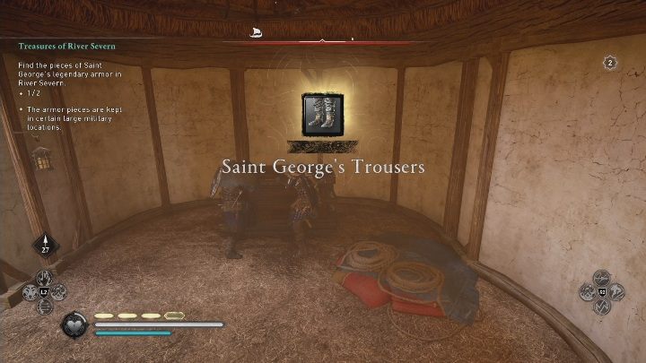 Portki Świętego Jerzego możesz znaleźć w jednej ze skrzyni w Obozie na kotlinie - Assassins Creed Valhalla: Skarby rzeczki Severn - solucja, Rzeczne Najazdy - Assassins Creed Valhalla - poradnik do gry