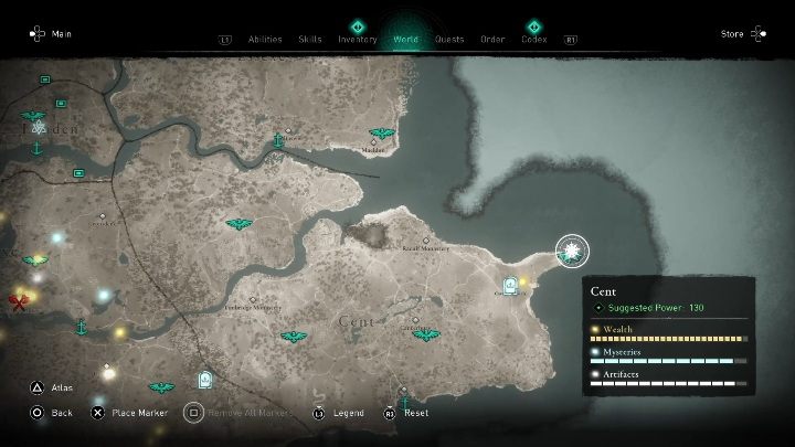 Lokacja przeklętego miejsca: wschodnia część lokacji - Assassins Creed Valhalla: Przeklęty symbol - Cent, sekrety, lokacje - Assassins Creed Valhalla - poradnik do gry