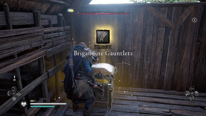 Skrzynia znajduje się na poddaszu, dostaniesz się do niej wspinając się po kolumnie - Assassins Creed Valhalla: Wyposażenie - Cent, sekrety, lokacje - Assassins Creed Valhalla - poradnik do gry