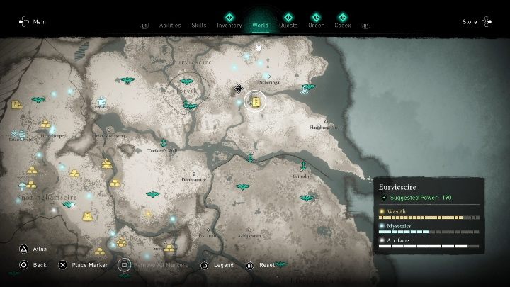 Lokalizacja księgi wiedzy: Eurvicscire, we wschodniej części mapy - Assassins Creed Valhalla: Wszystkie Księgi wiedzy - walka wręcz - Assassins Creed Valhalla - poradnik do gry