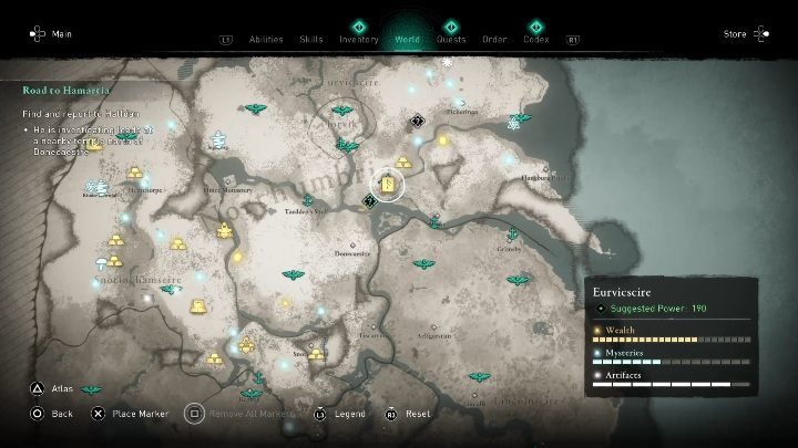 Lokalizacja księgi wiedzy: Eurvicscire, na południu od miasta Jorvik - Assassins Creed Valhalla: Wszystkie Księgi wiedzy - walka dystansowa - Assassins Creed Valhalla - poradnik do gry