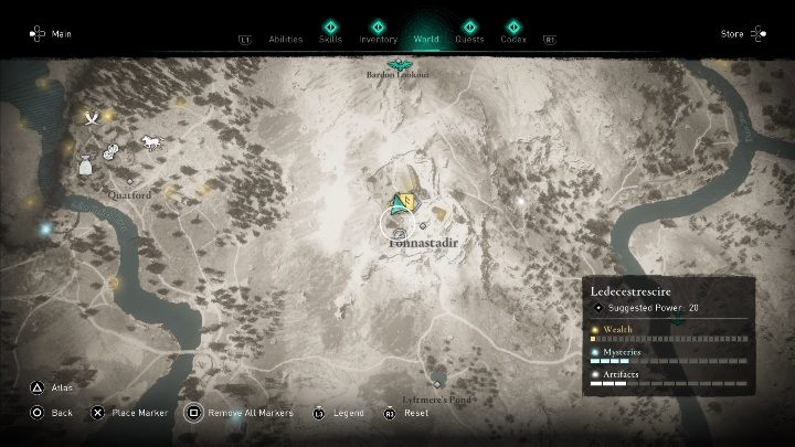 Lokalizacja księgi wiedzy: Ledecestrescire, w lokacji Tonastadir - Assassins Creed Valhalla: Wszystkie Księgi wiedzy - walka dystansowa - Assassins Creed Valhalla - poradnik do gry
