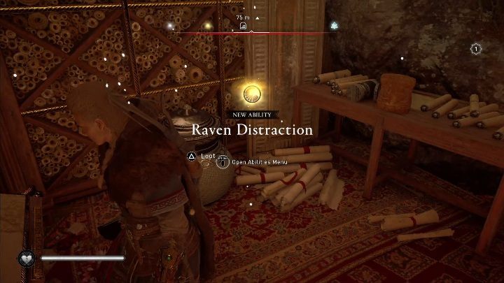 Zastosowanie: Krucza dywersja to nowa umiejętność, dzięki której Twój kruk będzie rozpraszać przeciwników - Assassins Creed Valhalla: Wszystkie Księgi wiedzy - walka dystansowa - Assassins Creed Valhalla - poradnik do gry