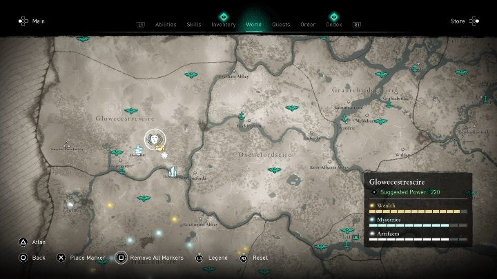 Region: Glowecestrescire - Assassins Creed Valhalla: Wszystkie Rzymskie artefakty - Assassins Creed Valhalla - poradnik do gry