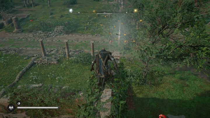 Koniec: Kartka zatrzyma się bardzo blisko, zaraz przy dużym drzewie - Assassins Creed Valhalla: Karta niesiona wiatrem - Hamtunscire, sekrety - Assassins Creed Valhalla - poradnik do gry