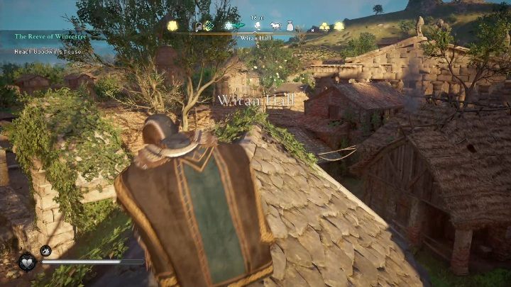 Początek: Kartka znajduje się na jednym z dachów - Assassins Creed Valhalla: Karta niesiona wiatrem - Wincestre, sekrety, lokacje - Assassins Creed Valhalla - poradnik do gry