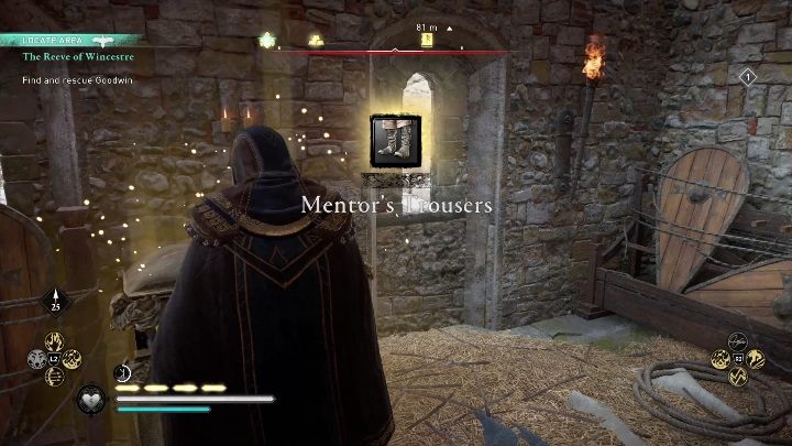 Aby się do niej dostać musisz zniszczyć blokadę drzwi, zrobisz to za pomocą łuku - Assassins Creed Valhalla: Wyposażenie - Wincestre, sekrety, lokacje - Assassins Creed Valhalla - poradnik do gry