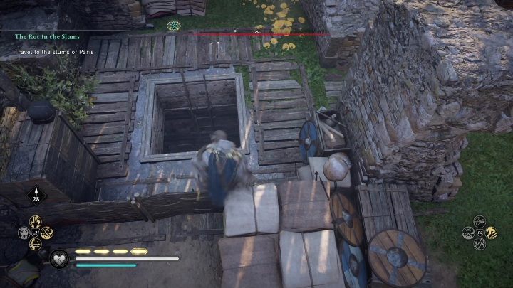 Aby dostać się do skrzyni musicie pierw znaleźć zejście do piwnicy - AC Valhalla Oblężenie Paryża: Wyposażenie, Melunois - sekrety, lokacje - Assassins Creed Valhalla - poradnik do gry