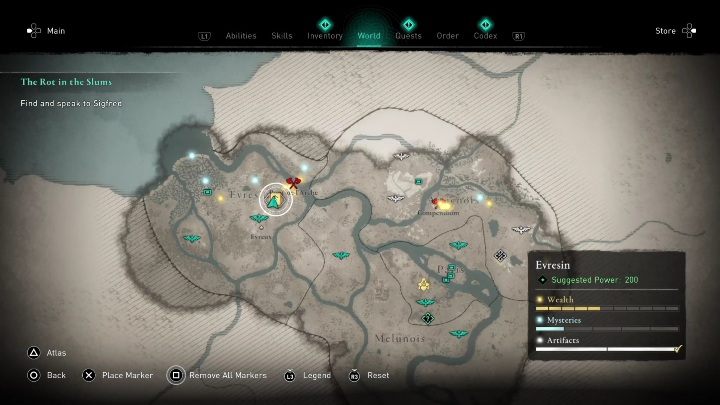 Umiejętność Plaga szczurów (Plague of Rats) znajdziecie w Ruiny Gisacum (Gisacum Ruins) - AC Valhalla Oblężenie Paryża: Uczone księgi (zdolności), Evresin - sekrety - Assassins Creed Valhalla - poradnik do gry