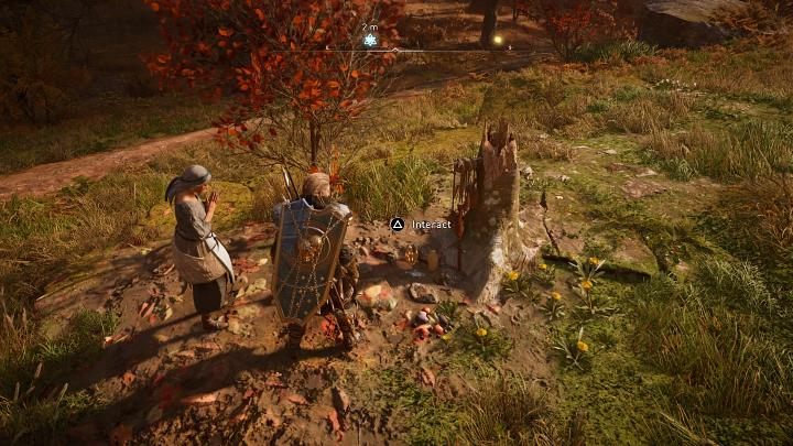 Gdy zbierzesz wszystkie przedmioty, zanieś je do kapliczki pod krzewem - Assassins Creed Valhalla: Pożegnalne miau/The Farewell Meow - solucja - Assassins Creed Valhalla - poradnik do gry
