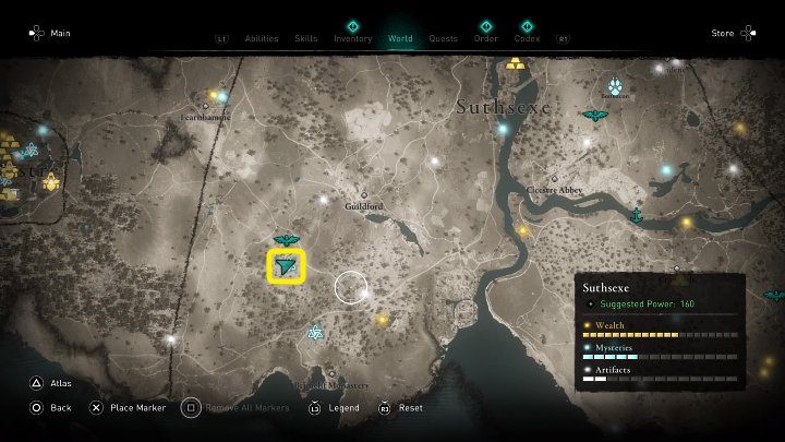 W miejscu zaznaczonym na powyższym obrazku znajdziesz wejście do jaskini, z której wydobywa się dziecięcy głos - Assassins Creed Valhalla: Alisa po drugiej stronie groty - solucja - Assassins Creed Valhalla - poradnik do gry