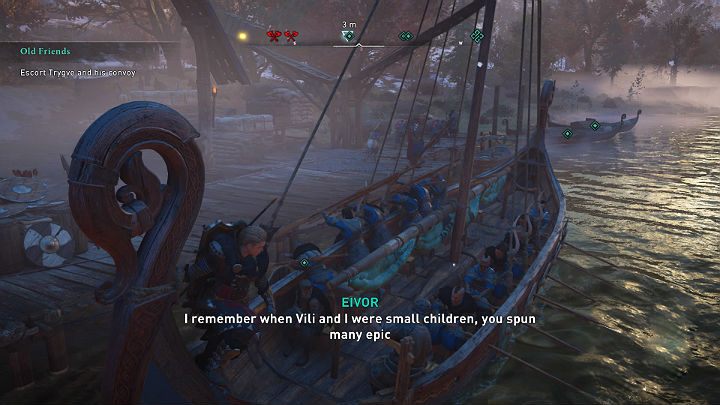 Gdy dojdziesz do portu Trygve zasugeruje, że do Ulkerthorpe najlepiej udać się drogą morską - Assassins Creed Valhalla: Starzy przyjaciele/Old Friends - solucja - Assassins Creed Valhalla - poradnik do gry