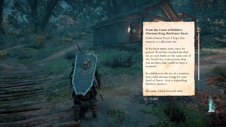 Wróćcie do Kruczej Przystani i porozmawiajcie z Azar, a otrzymacie od niego wspomniany wcześniej list - Assassins Creed Valhalla Gniew Druidów: Handel z Irlandią/Irish Trade - solucja - Assassins Creed Valhalla - poradnik do gry
