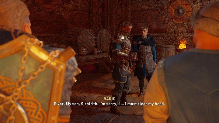 Przed rozmową z synem Barida możecie porozmawiać z niektórymi NPC zaproszonymi na świętowanie 17 urodzin Sichfritha - Assassins Creed Valhalla Gniew Druidów: Więzy krwi/Blood Bond - solucja - Assassins Creed Valhalla - poradnik do gry