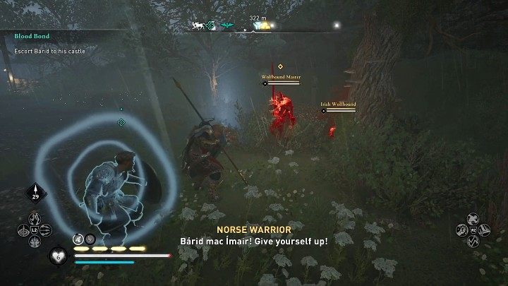W trakcie wędrówki do zamku Barida zostaniecie zaatakowani przez kilku nordyckich wojowników - Assassins Creed Valhalla Gniew Druidów: Więzy krwi/Blood Bond - solucja - Assassins Creed Valhalla - poradnik do gry