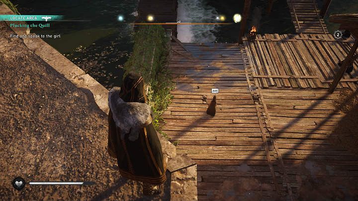 Udaj się do portu, by odnaleźć dziewczynkę, która przed chwilą uciekła z miejsca przestępstwa i porozmawiaj z nią - Assassins Creed Valhalla: Wyrywanie Pióra/Plucking the Quill - solucja - Assassins Creed Valhalla - poradnik do gry
