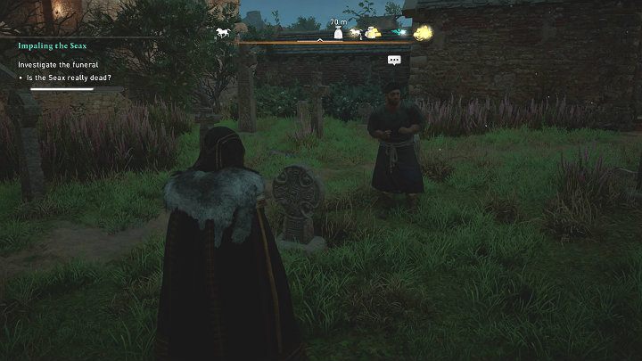 Porozmawiaj z Wembą, który zajmuje się przykościelnym cmentarzem - Assassins Creed Valhalla: Dobijanie Saksa/Impaling the Seax - solucja - Assassins Creed Valhalla - poradnik do gry