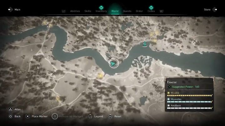 Skarb znajdziesz w południowej części Essexe, zaraz przy rzece - Assassins Creed Valhalla: Mapa skarbów - Essexe, sekrety, lokacje - Assassins Creed Valhalla - poradnik do gry