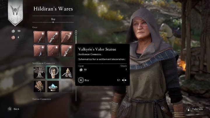 U Hildiran możecie zakupić - AC Valhalla: Nowy sklep - Mistrzowskie wyzwania, co nowego? - Assassins Creed Valhalla - poradnik do gry