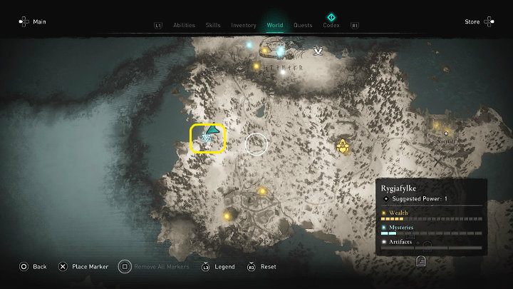 W miejscu zaznaczonym na powyższym screenie spotkasz Erlenda - Assassins Creed Valhalla: W pogoni za honorem/The Hunt for Honor - solucja - Assassins Creed Valhalla - poradnik do gry