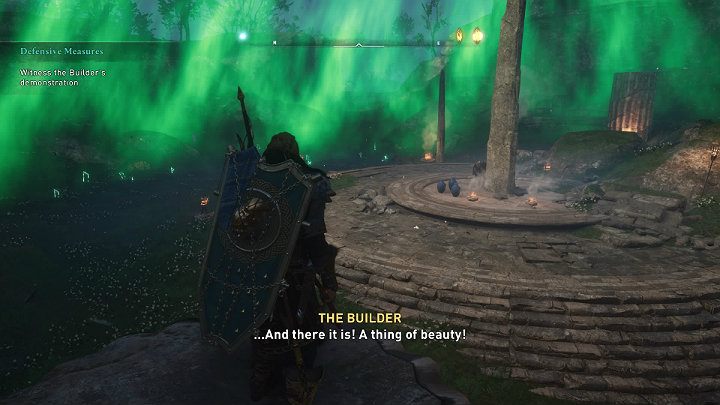 Gdy zadanie zostanie wykonane, wespnij się na oznaczony filar i obejrzyj z wysokości pokaz Konstruktora - Assassins Creed Valhalla: Środki obrony/Defensive Measures - solucja - Assassins Creed Valhalla - poradnik do gry