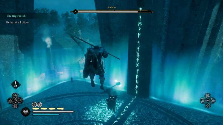 Konstruktor poza zwykłymi, sygnalizowanymi atakami, których można z powodzeniem unikać, ma dostęp do specjalnych ataków energetycznych - Assassins Creed Valhalla: Konstruktor/Builder - boss, jak pokonać? - Assassins Creed Valhalla - poradnik do gry