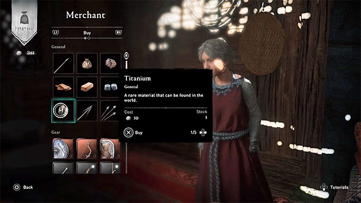Inny sposób na pozyskiwanie tkanin i sztab tytanu to kupowanie ich od handlarzy - Assassins Creed Valhalla: Jak zdobywać materiały do craftingu? - Assassins Creed Valhalla - poradnik do gry