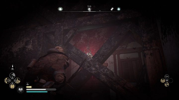 Lokalizacja totemu: aby dostać się do totemu musisz wskoczyć do spalonego domu - Assassins Creed Valhalla: Przeklęty symbol - Ledecestrescire, sekrety, lokacje - Assassins Creed Valhalla - poradnik do gry