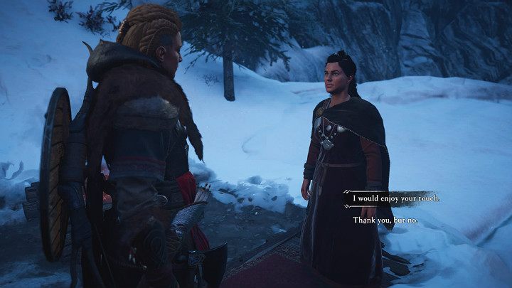 Po znalezieniu grzebienia porozmawiaj ponownie z Bil i udaj się za nią nieco dalej, do jej prowizorycznego obozu - Assassins Creed Valhalla: Grzebień mistrzów/Comb of Champions - solucja - Assassins Creed Valhalla - poradnik do gry